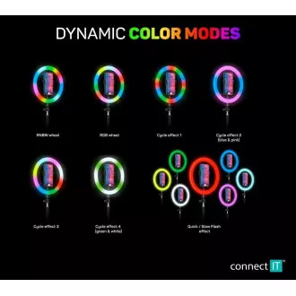 CONNECT IT Cutie de streaming Selfie10Ring circular de 10" cu LED RGB