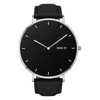 Garett Smartwatch Verona argintiu, curea neagră