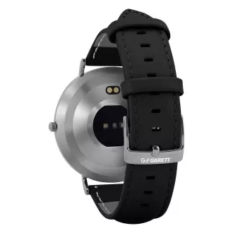 Garett Smartwatch Verona argintiu, curea neagră
