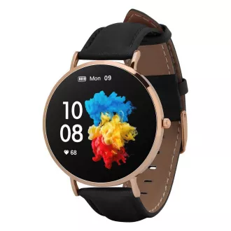 Garett Smartwatch Verona aur, curea neagră