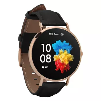 Garett Smartwatch Verona aur, curea neagră