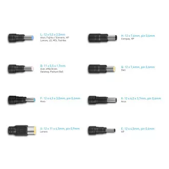 AVACOM QuickTIP 150W - adaptor universal pentru laptopuri   8 conectori