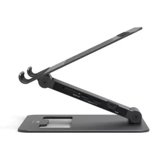 Stație de andocare PORT cu suport pentru laptop pentru până la 7 periferice prin USB-C, negru