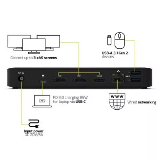 Stație de andocare PORT pentru până la 9 periferice prin USB-C, negru