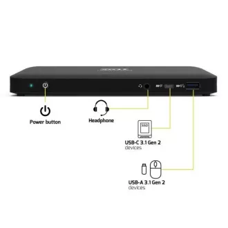 Stație de andocare PORT pentru până la 9 periferice prin USB-C, negru