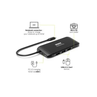 Stație de andocare PORT 8 în 1 cu o putere de până la 100 W
