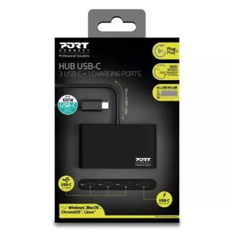 PORT hub USB-C cu porturi 3x USB-C 3.1 + 1x USB-C 100 W PD