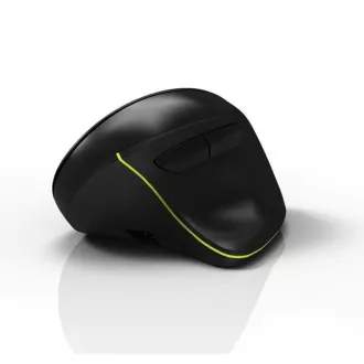 Mouse ergonomic vertical fără fir PORT, BT, 2, 4 GHz, USB-A/C, pentru dreptaci, negru