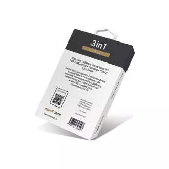 RhinoTech Cablu de încărcare și date 3in1 USB-A (MicroUSB   Lightning   USB-C) 3in1 1, 2m negru