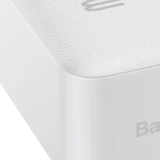 Baseus Bipow powerbank cu afișaj digital 30000mAh 15W alb