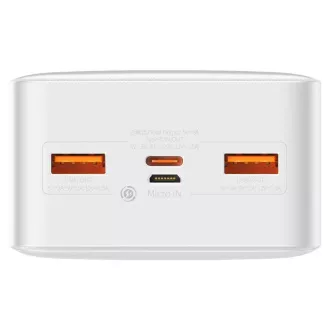 Baseus Bipow powerbank cu afișaj digital 30000mAh 20W alb