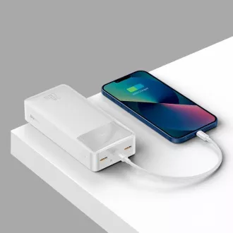Baseus Bipow powerbank cu afișaj digital 30000mAh 20W alb