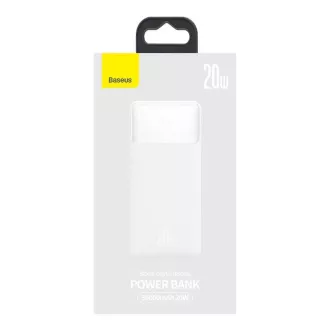 Baseus Bipow powerbank cu afișaj digital 30000mAh 20W alb