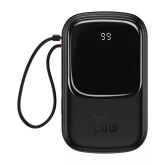 Baseus Qpow Pro Afișaj digital Afișaj digital încărcare rapidă Power Bank 20000mAh 20W iP negru Baseus Qpow Pro Afișaj digital Afișaj digital încărcare rapidă Power Bank 20000mAh 20W iP negru