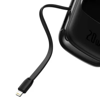 Baseus Qpow Pro Afișaj digital Afișaj digital încărcare rapidă Power Bank 20000mAh 20W iP negru Baseus Qpow Pro Afișaj digital Afișaj digital încărcare rapidă Power Bank 20000mAh 20W iP negru