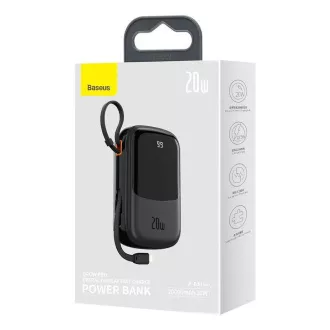 Baseus Qpow Pro Afișaj digital Afișaj digital încărcare rapidă Power Bank 20000mAh 20W iP negru Baseus Qpow Pro Afișaj digital Afișaj digital încărcare rapidă Power Bank 20000mAh 20W iP negru