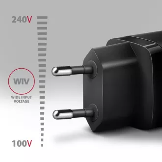 AXAGON ACU-PQ30, încărcător de rețea Sil 30W, 2x porturi (USB-A + USB-C), PD3.0/PPS/QC4+/SFC/AFC/Apple, negru