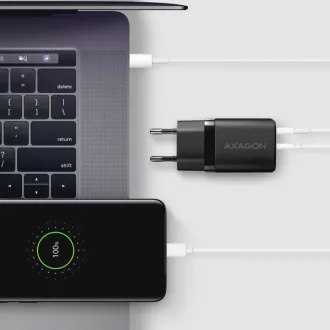 AXAGON ACU-PQ30, încărcător de rețea Sil 30W, 2x porturi (USB-A + USB-C), PD3.0/PPS/QC4+/SFC/AFC/Apple, negru