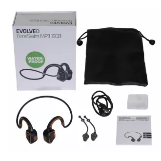 EVOLVEO BoneSwim MP3 16GB căști fără fir, pomeți, portocaliu