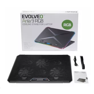 EVOLVEO Ania 9 RGB, suport reglabil pentru laptopuri