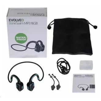 EVOLVEO BoneSwim MP3 16GB căști fără fir, pomeți, albastru