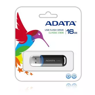 ADATA Flash Drive 64GB C906, USB 2.0 Classic, negru