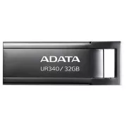 ADATA Flash Drive 32GB UR340, USB 3.2 Dash Drive, negru lucios metalic