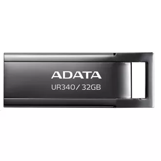 ADATA Flash Drive 32GB UR340, USB 3.2 Dash Drive, negru lucios metalic