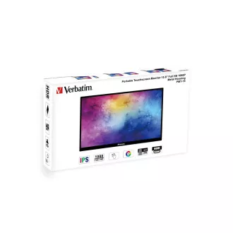 Verbatim PMT-15 Monitor portabil cu ecran tactil de 15,6" Full HD 1080p Carcasă metalică Verbatim PMT-15 Monitor portabil cu ecran tactil de 15,6" Full HD 1080p Carcasă metalică