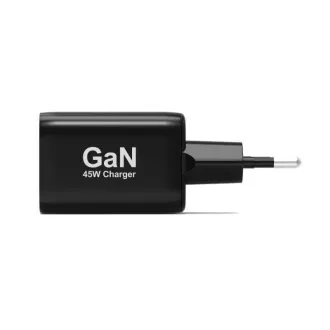 Încărcător de rețea PORT pentru USB-C și USB-A, 45 W, negru