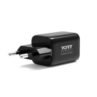 Încărcător de rețea PORT pentru USB-C și USB-A, 45 W, negru