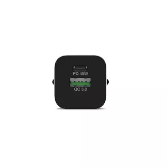 Încărcător de rețea PORT pentru USB-C și USB-A, 45 W, negru