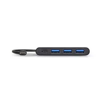 PORT USB-C HUB, 3x USB 3.0 1x USB-C, negru PORT USB-C HUB, 3x USB 3.0 1x USB-C, negru