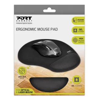 Mouse pad cu gel PORT, negru