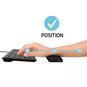 Pad cu gel PORT sub tastatură, negru Pad cu gel PORT sub tastatură, negru