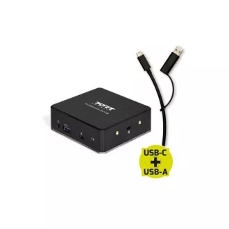 Stație de andocare PORT 8in1 USB-C, USB-A, dual video, HDMI, Ethernet, audio, USB 3.0