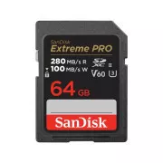 Card SanDisk SDXC 64GB Extreme PRO (280 MB/s Clasa 10, UHS-II V60)