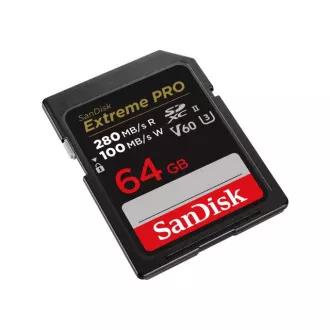 Card SanDisk SDXC 64GB Extreme PRO (280 MB/s Clasa 10, UHS-II V60)
