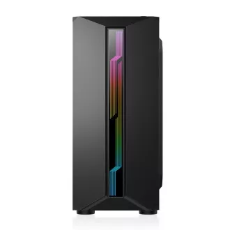 Carcasă 1stCOOL SHARK 1, middle tower, AU, USB 3.0, fără sursă de alimentare, ventilator RGB, panou lateral transparent, negru