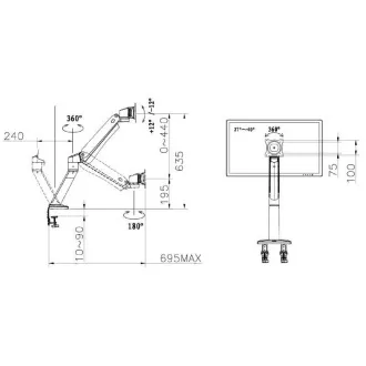 Suport pentru monitor sau televizor NB NB45B