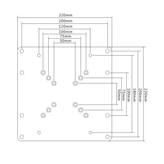 Adaptor VESA pentru suporturi de fibră VESA200