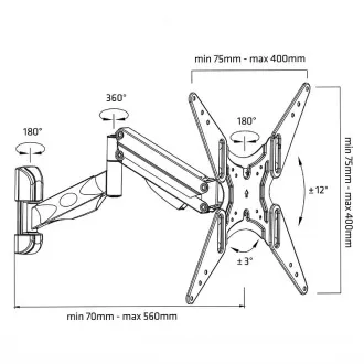 Suporturi Fiber Mounts M7C84 complet reglabil pentru televizor