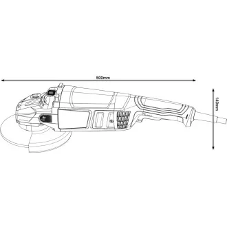 BOSCH GWS 2200, polizor unghiular, 2.200 W, 6.500 - 6.500 rpm, 230 mm, întrerupător cu blocare