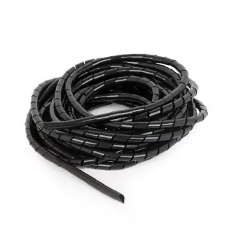 C-Tech CABLEXPERT spirală de tensionare a cablului, 12mm, 10 m, negru
