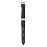 Curea Garett Smartwatch de 20 mm, neagră cu cataramă argintie
