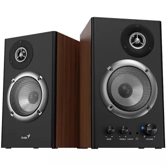 Difuzoare GENIUS SP-HF1200B, 2.0, 36W, din lemn, negru-maroniu