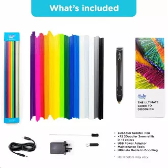 3Doodler 3D Pen Create  stilou 3D și 75 de rezerve și 5 șabloane