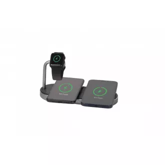 VERBATIM 3in1 Qi MFi Dual Wireless Charger pentru iPhone și Apple Watch WCS-03