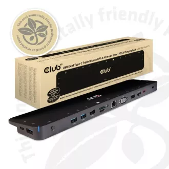 Stație de andocare Club3D USB-C 14v1, 1xDP, 1xHDMI, 1xVGA, 2xUSB-C, 5xUSB, 1xRJ45, 1x3.5mm, gri