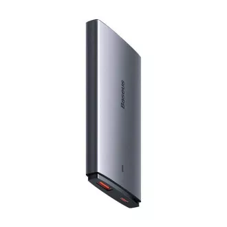 Adaptor de încărcare rapidă Baseus GAN5 Pro Ultrathin USB-C   USB-A 65W, gri
